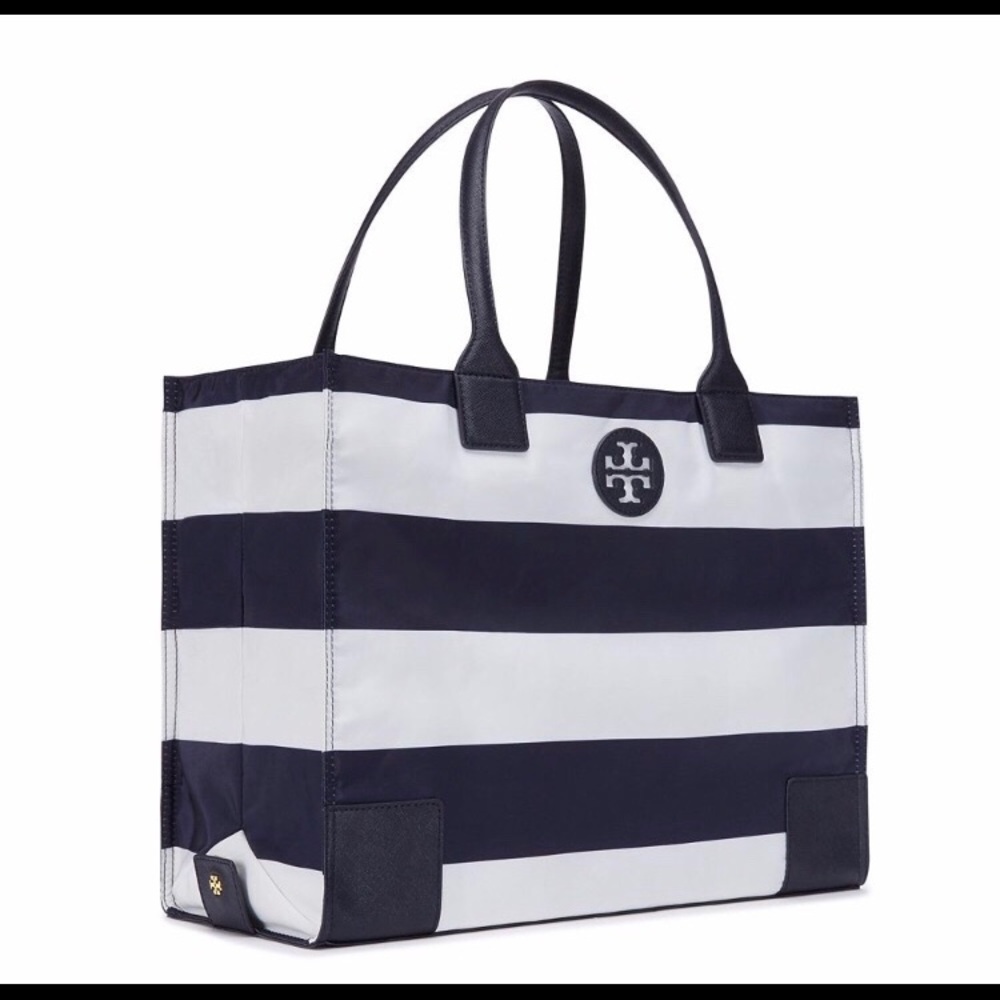 Tory Burch Ella Striped Packable Shoulder Bag - Picture 2 of 16